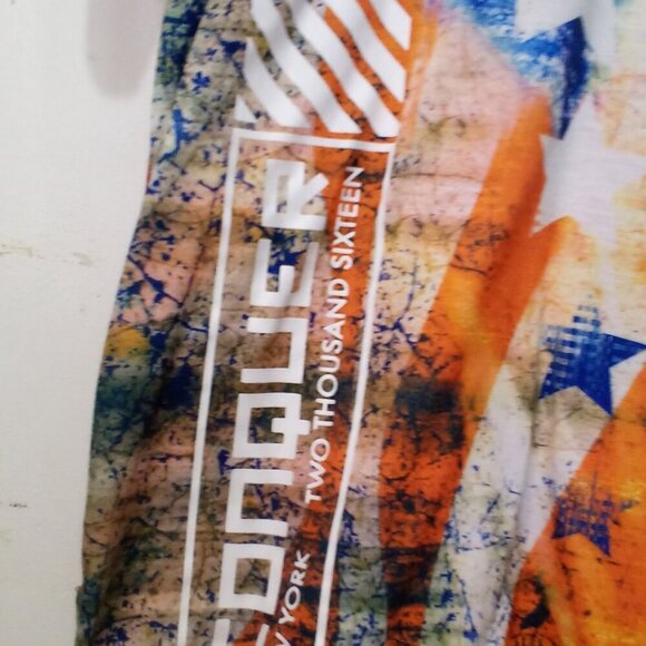 Switch Shirt Men L Short Sleeve NY 2016 Stars Red Blue Orange - Picture 10 of 15